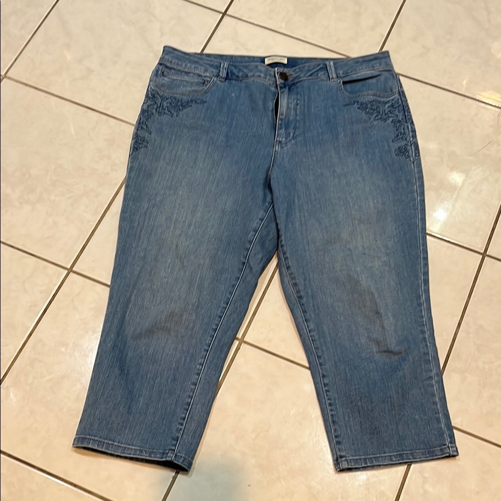 Coldwater Creek Blue Ankle Cropped Jeans